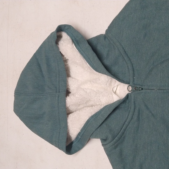 NEW! Boys' Faux Shearling Lined Zip-Up Hooded Sweatshirt Jacket - Cat & Jack - Picture 3 of 12